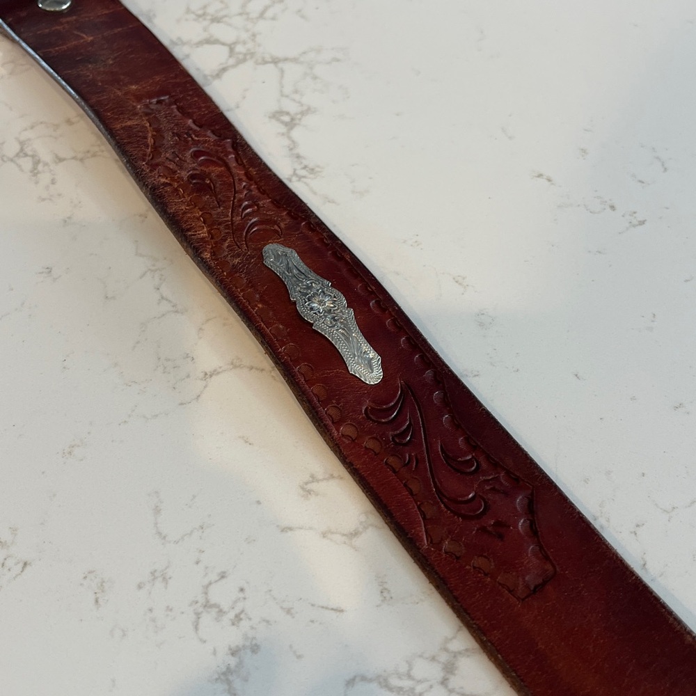 Custom vintage belt Montana Silversmith’s hardware size 34(approximately) - Picture 6 of 9